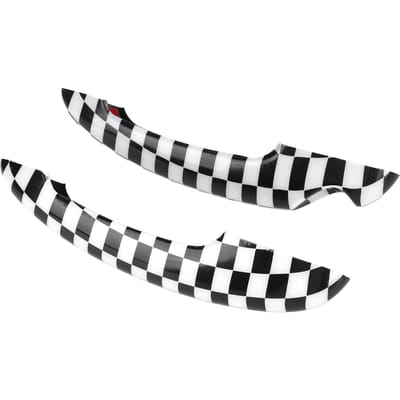 1 Paar Autodeurklink Sticker Cover Trim Exterieur Accessoires Met Sleutelgat Vervanging voor R50 R52 R53 white