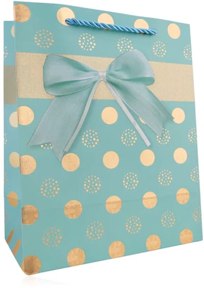 Cadeautas L - Luxe A4 Geschenktas met Stippen - Cadeauzak - Geschenkzak - 26cmx10cmx32cm
