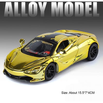 1:32 720S Senna Legering Sportwagen Diecast Model Speelgoed Met Geluid Licht Terugtrekken Deuren Geopend Miniature Voertuigen Vriend'S Cadeau Voor Kinderen