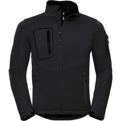 Russell Heren Sport Zachte Shell Jas (Zwart)