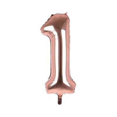 Cijfer Ballon '1'  Rosé (100CM)
