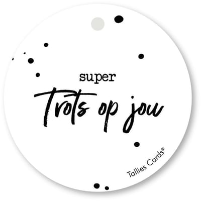 Tallies Cards - kadokaartjes  - bloemenkaartjes - Super trots op jou - Black&White - set van 5 kaarten - geslaagd - diploma - zwemdiploma - rijbewijs - 100% Duurzaam
