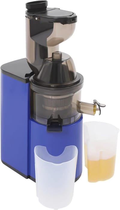 Langzame Sapcentrifuge - Slow Juicer - Sappen Persen - Hoge Sapopbrengst - 21x14x40 cm - Blauw