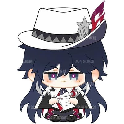Anime Honkai Star Rail La Mancha Pluche Pop 12cm Ashvei Pluche Schattig Fan Verzamelen Ashveil Knuffel Pop Hanger Kerstcadeau 12cm blue