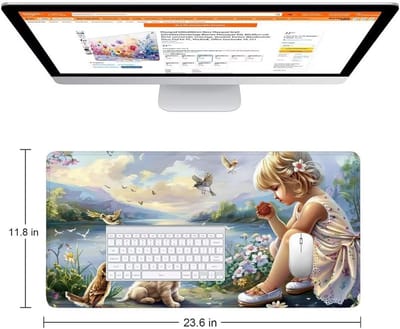 Grote Muismat - Bureauonderlegger - Kantoor Werkplek - Waterdicht Antislip - 1400x600 mm - Meerkleurig