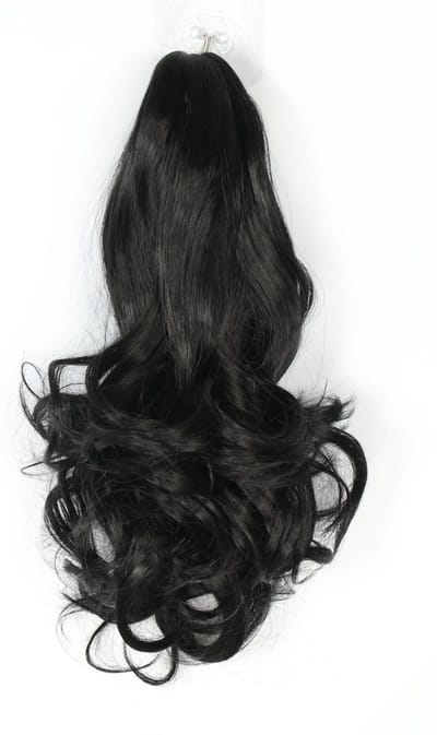 Brazilian Ponytail Zwart - #1b - 40cm - Paardenstaart - Haarverlenging - Extensions - Wavy - 1b# - Haarstuk - 16'' - 16 inch - Zwart