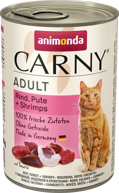 Animonda Carny Adult - Rund met Kalkoen en Garnaal - 6 x 400 g