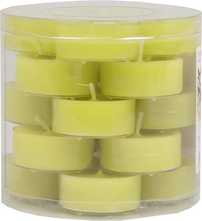 Theelichten - waxinelichten -limoengroen - 4 uur