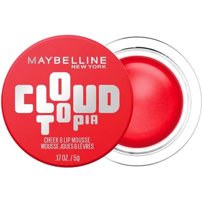 Maybelline New York Cloudtopia Blush Cheek & Lip Mousse Up to 14H Cheek Colour (Various Shades) - 3 Divine Crimson