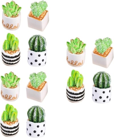 Kunstcactus Sets - Mini plantjes - Decoratie Kamer - Levensecht Uiterlijk - 3 Sets - Assorti