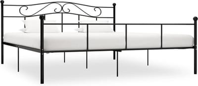 vidaXL - Bedframe - metaal - zwart - 200x200 - cm