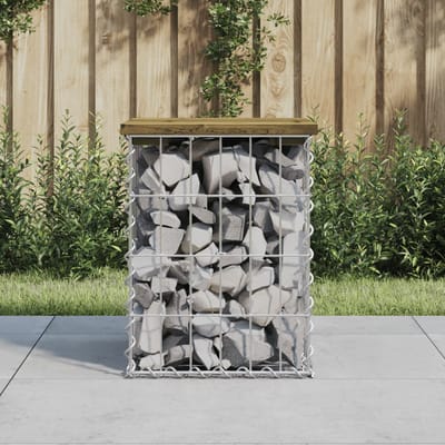 vidaXL - Tuinbank - schanskorfontwerp - 33x31x42 - cm - geïmpregneerd - grenenhout