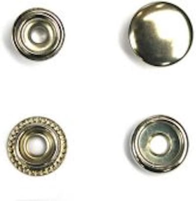 Elga inslag drukknopen drukkers - Zilverkleurig metaal nikkel - 15 mm - 12 stuks