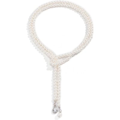 Meerlaagse Parelketting Vintage Stijlvol Elegant Gelaagde Sieraden Halsketting voor Vrouwen Meisjes Wit One Size white