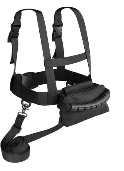 Skiharnas voor kinderen met tas - Skituigje kinderen - Ski-accessoires - Verstelbaar ski-schouderharnas - Voor kinderen en beginners Schaatsen, Skateboarden, Snowboarden, Skaten, Fietsen (zwart)