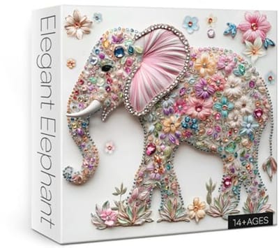 Olifantenpuzzels voor Volwassenen - 1000 Stukken - Schattige Dieren en Bloemen Legpuzzels
