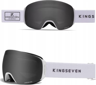 KingSeven - Unisex Skibril met UV400 en Polarisatiefilter - Zwart - Model Z305