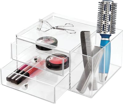 Make-up Organizer met Lades en Zijvakken – Transparante Cosmetica Opbergdoos voor Badkamer