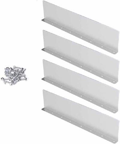 Regen Goot - Dakgoot Beschermers - Wateroverloop Voorkomen - Duurzaam Aluminium - 4 Stuks - Zilver