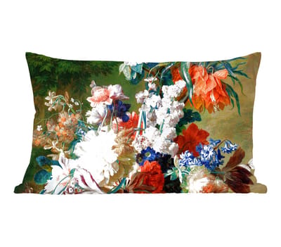 Sierkussens - Kussentjes Woonkamer - 60x40 cm - Kunst - Oude meesters - Boeket bloemen in een urn