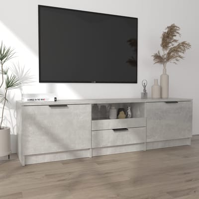 vidaXL - Tv-meubel - 140x35x40 - cm - bewerkt - hout - betongrijs
