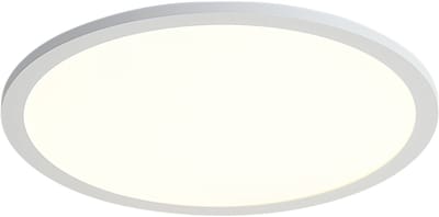 QAZQA knob - Moderne Dimbare LED paneel | Plafondlamp met Dimmer - 1 lichts - Ø 39.4 cm - Wit - Woonkamer | Slaapkamer | Keuken