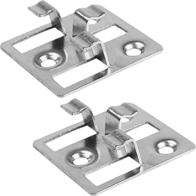 WPC Terrasplankclips - Terrasbevestiging Stalen Clips - Terrasplanken Bevestigen - Verborgen Afstandhouders - 3mm Opening 8mm Hoogte - Zilver
