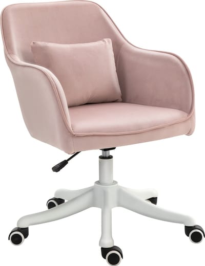 Vinsetto kantoorstoel - met massagefunctie - met trilfunctie - roze