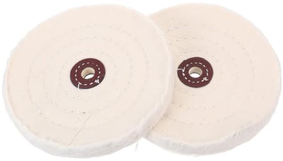 Polijstwielen Katoen - Schuurschijven Set - Oppervlaktes Glad Maken - Hoge Spiegelglans - 144 mm Diameter - Beige