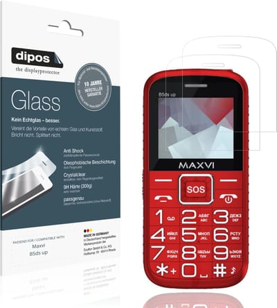 dipos – 2x Pantserfolie geschikt voor Maxvi B5ds up | 9H Screenprotector