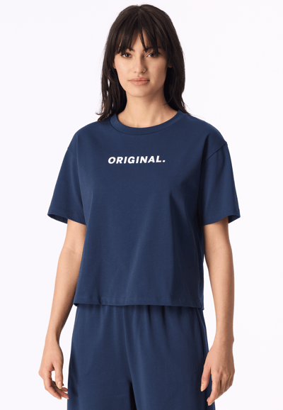 Shirt met korte mouwen van zware Single Jersey, admiraalblauw - Mix+ Relax 34