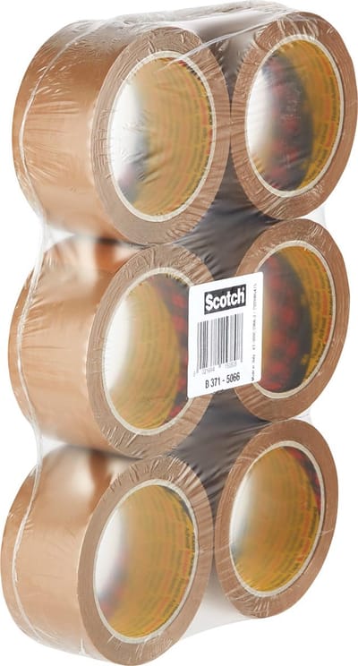 Verpakkingstape Scotch 371 50mmx66m bruin PP 6 rollen | 6 stuks