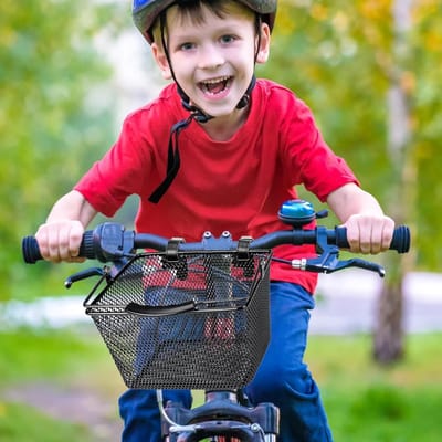 Fietsmand Kinderen - Stuurmand Fiets - Spullen Vervoeren - Verstevigd IJzer - 24.5 cm - Zwart