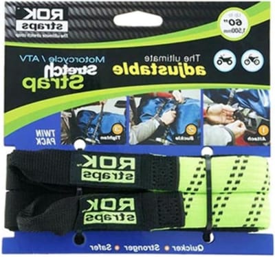 Motorfiets Spanbanden - Bagagebanden Elastisch - Bagage Vervoeren - Verstelbaar tot 152cm - 2 stuks - Limoengroen