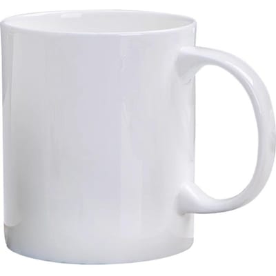 Tasse Blanc Pur Classique Tasse Simak Céramique Vernissée Couleur Tasse à Eau Ménage Tasse à Café Grande Capacité Tasse à Lait 301-400ml white