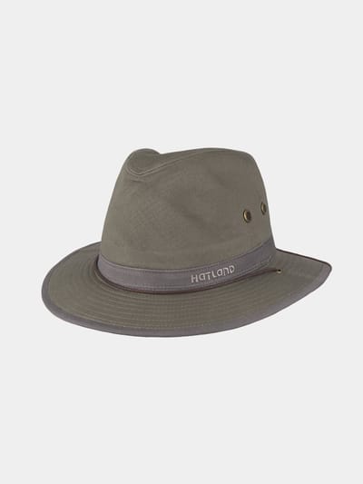 Campwood - Katoenen fedora hoed - Olijf groen