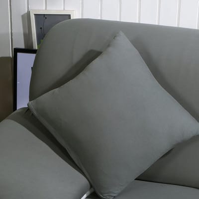 RFWR® Elastische Bankhoes voor 1-4-zits Banken - Rekbare Stoffen en Kussensloop (Grijs)