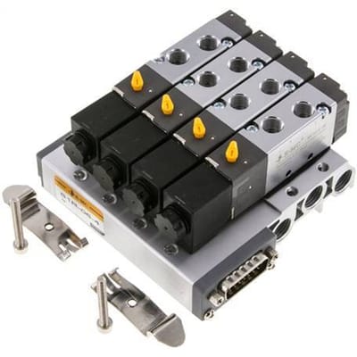 G1/8'' 4x Pneumatisch Ventiel Terminal 24V DC 1,5-8bar/21,0-112psi Meerpolig E.MC
