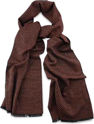 We Love Ties - Sjaals - Herensjaal viscose Kjell steenrood - steenrood / zwart