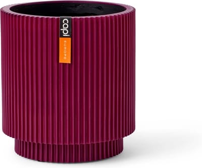 Capi Europe - Vaas cilinder Groove Colours - 11x12 - Paars - Opening Ø10 - Bloempot voor binnen - 5 jaar garantie - BGVP312