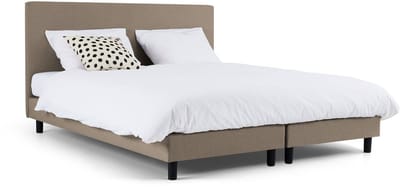 Maxi Box Ambra met Silver Pocket Deluxe Foam matras - 120 x 200 cm - taupe