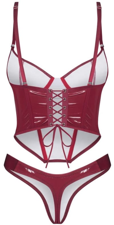Obsessive - Redya Corset en String - Rood