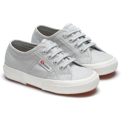 Superga Kinderen/Kinderen 2750 Jcot Leather Trainers (Grijs Lilla/Avorio)