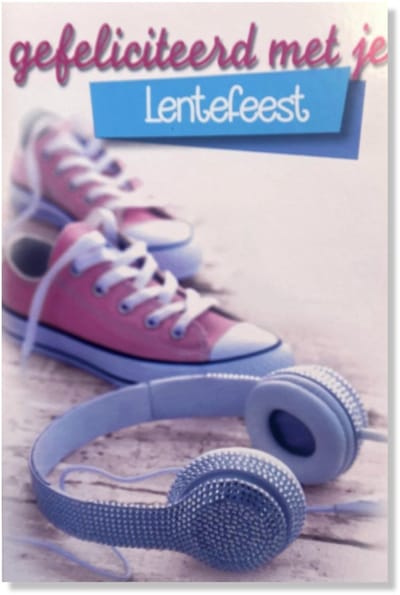 Lentefeest Wenskaart - 12x17cm - Gevouwen kaart inclusief envelop