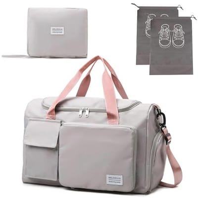 Opvouwbare Sporttas - 35L Waterdichte Weekendtas met Schoenenvak voor Heren en Dames