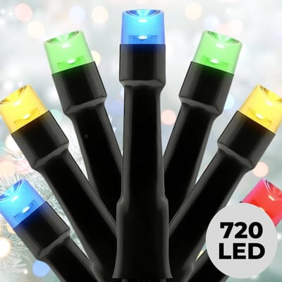 Lomera Kerstverlichting - Kerstlampjes - Kerstboomverlichting Multicolor - LED Lichtsnoer - 720 LED Lampjes - 54 Meter Lang - Binnen en Buiten - Ip44 - Feestverlichting - Tuinverlichting - Multicolor Verlichting - Lichtslinger
