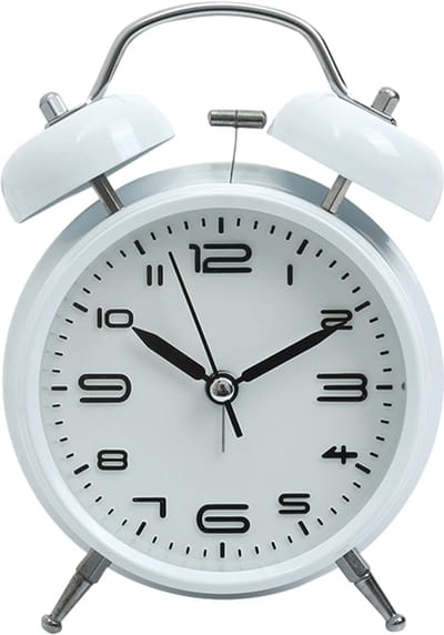 carmdering - Digitale Wekker Analoog -Klassieke Wit Wekker - Wekker Analoog - Luid Alarm - Stille Quartz- Slaapkamer
