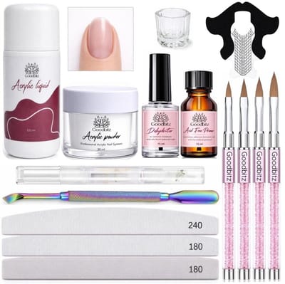 Goodbitz - Acrylpoeder - Set - 15-delig - Acryl - Acryl poeder - Acrylpoeder set - Acryl set - Acryl vloeistof - Acrylvloeistof - Acryl nagels - Acryl nagels starterspakket