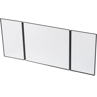 Opvouwbare Auto Zonneklep Make-up Spiegel Drievoudige Make-up Reis Make-up Spiegel Universeel voor Vrachtwagen SUV white