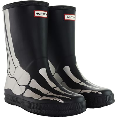 Hunter First Reflecterende Zwarte Wellington Laarzen voor kinderen